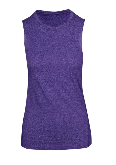 T403LD-Ladies Heather SLEEVELESS Tee - Greatness Range