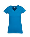 T903LD-Ladies Marl V-neck T-shirt