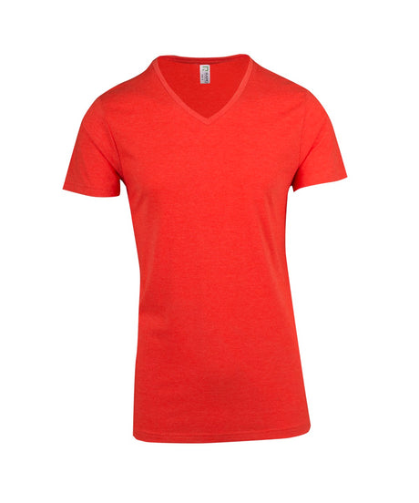 T903TV-Mens Marl V-neck T-shirt