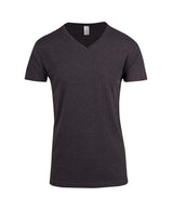 T903TV-Mens Marl V-neck T-shirt