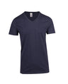 T903TV-Mens Marl V-neck T-shirt