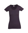 T917LD-Ladies Raw Cotton Wave Tees