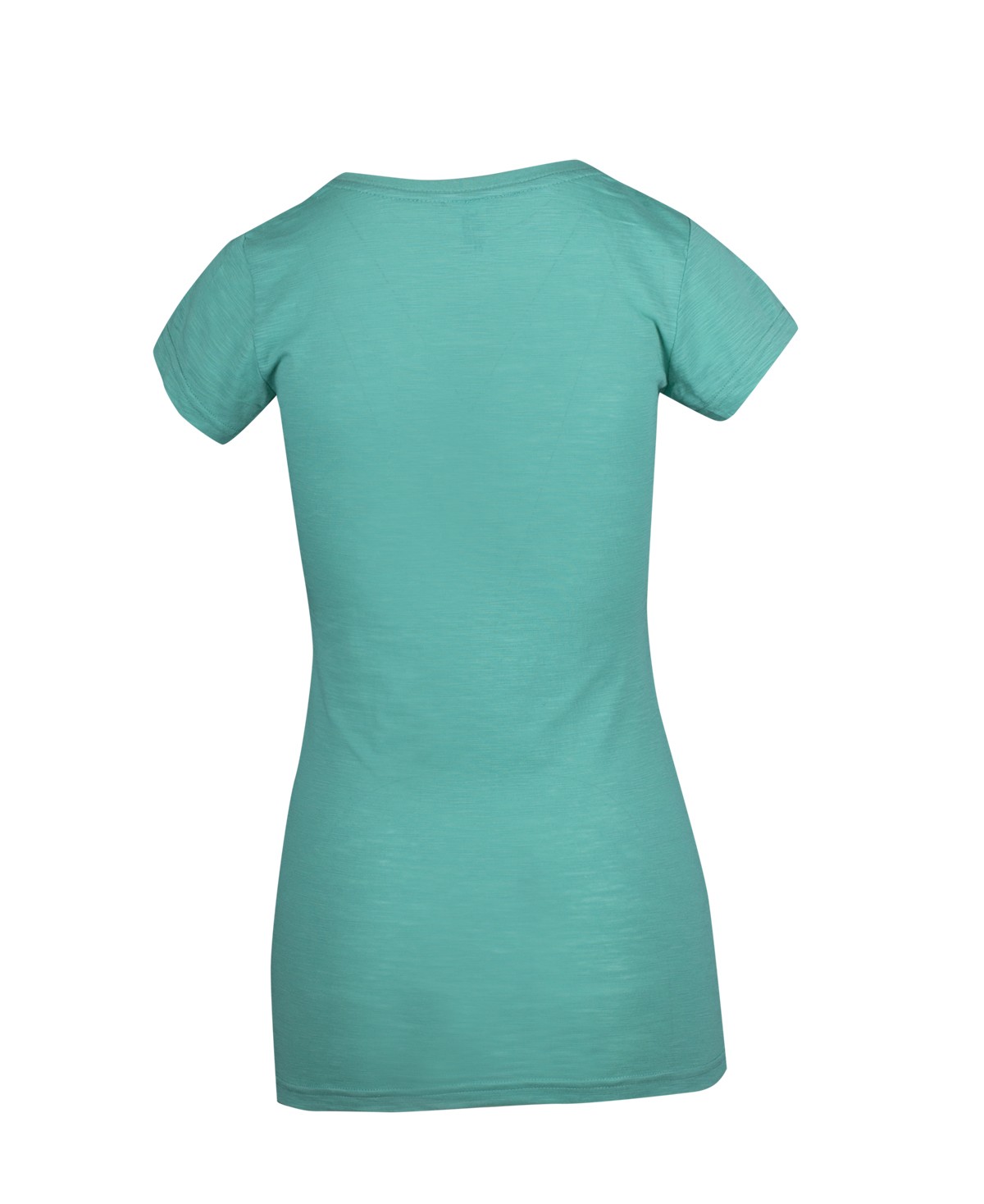 T918LD-Ladies Raw Cotton Wave V Neck Tees