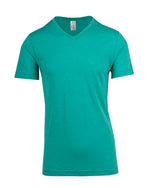 T918TV-Mens Raw Cotton Wave  V Neck Tee