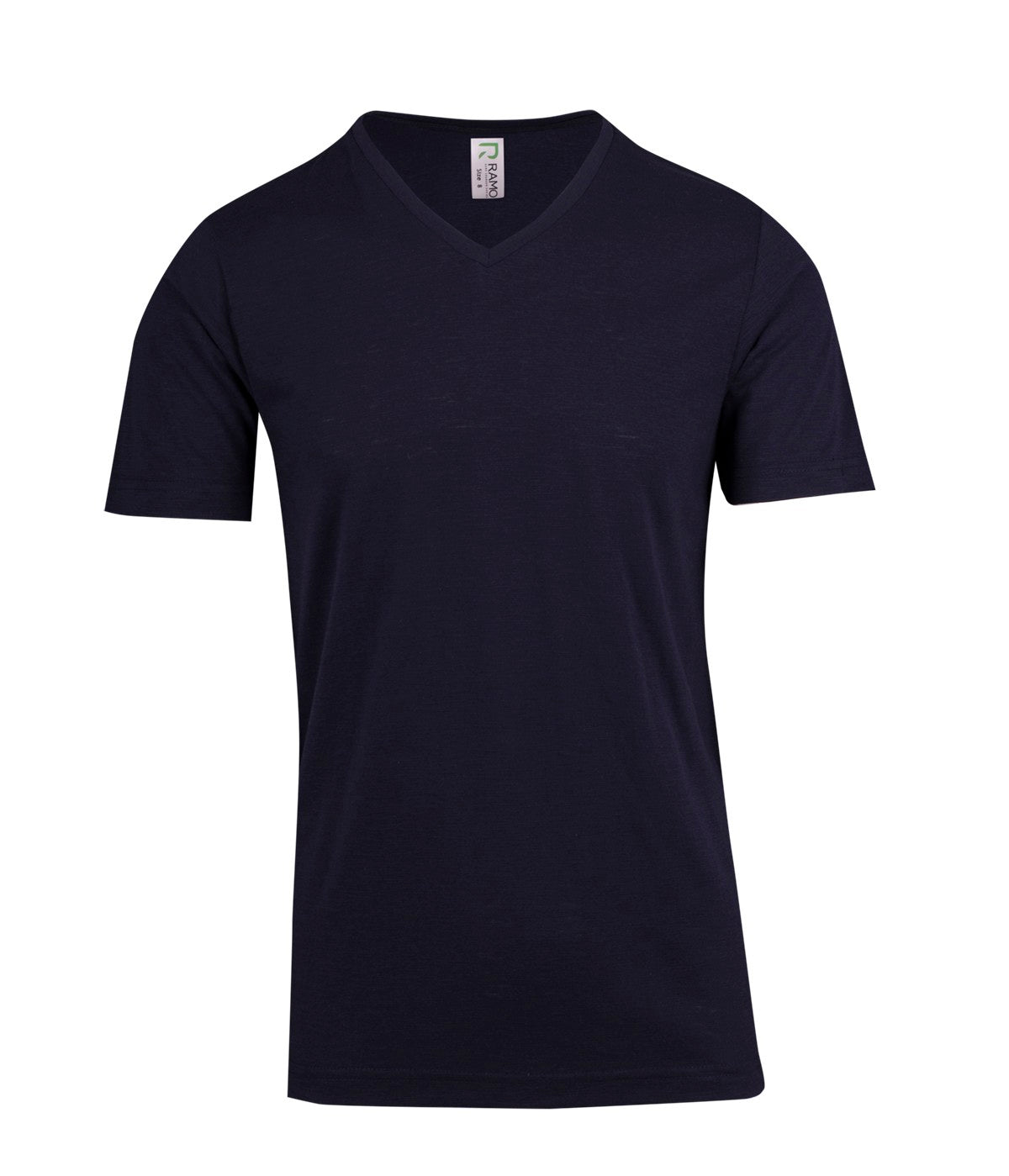 T918TV-Mens Raw Cotton Wave  V Neck Tee