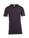 T918TV-Mens Raw Cotton Wave  V Neck Tee