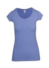 T938LD-Ladies Marl Scoop Neck T-shirt