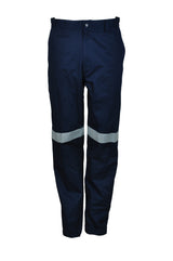 WK1234-Cotton Drill Work Pants With Reflective Tape