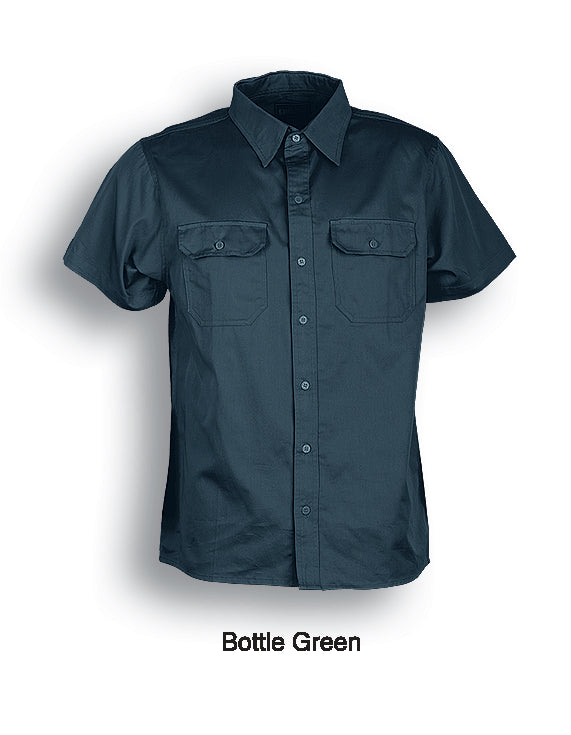 WS0679-Cotton Drill Work Shirt S/S