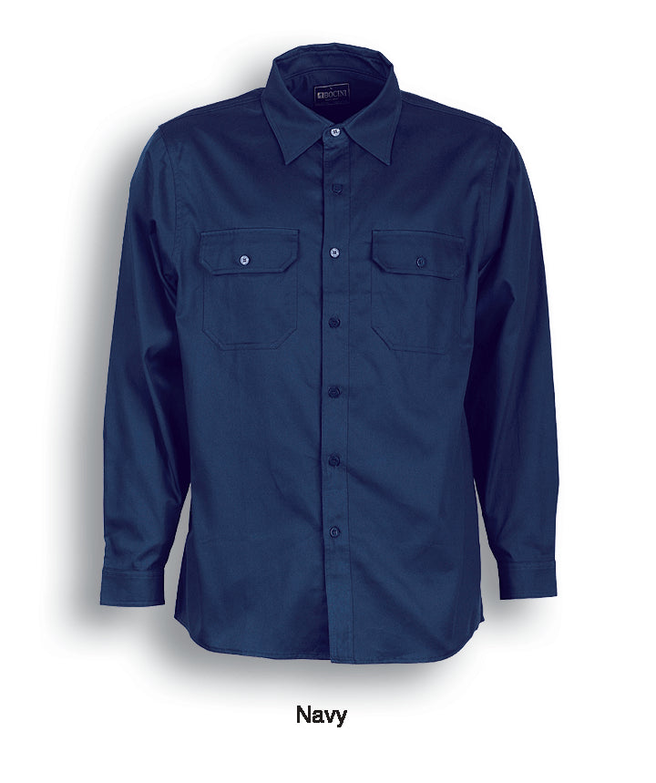 WS0680-Cotton Drill Work Shirt L/S