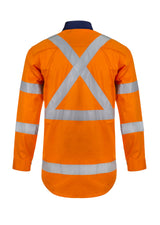 WS6020-Hi Vis X Pattern Csr Ls  Shirt