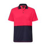 WSP201-Hi Vis Two Tone Ss Polo Pocket