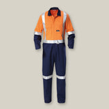 HI-VIS 2TONE TAPED COTTON DRILL COVERALL