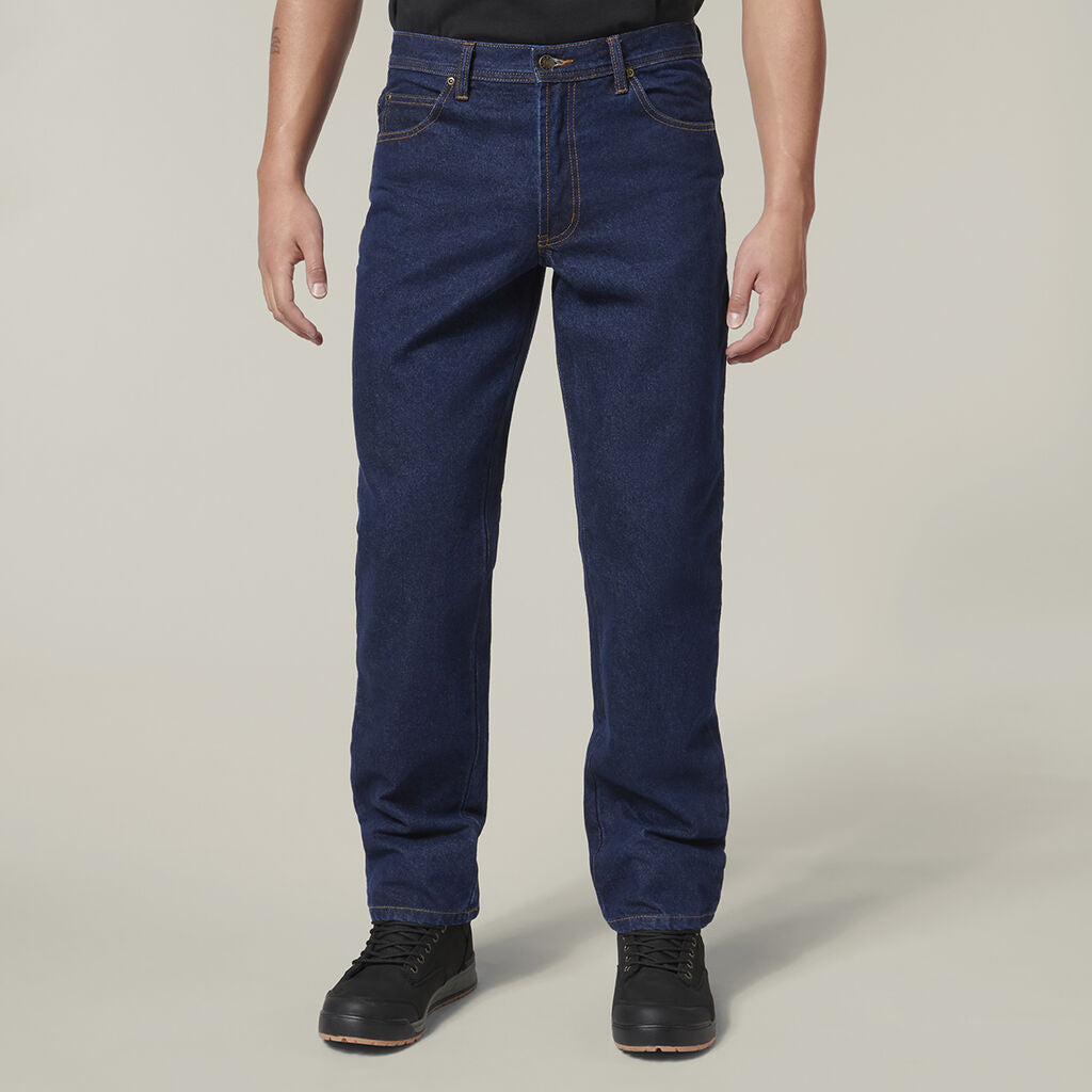 HEAVY DUTY WASHED DENIM WORK JEANS