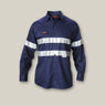 HI-VIS COTTON DRILL LONG SLEEVE TAPED SHIRT