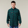 LONG SLEEVE CHECK FLANNEL COTTON WORK SHIRT