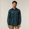 LONG SLEEVE OPEN FRONT COTTON DRILL WORK SHIRT