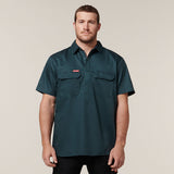 SHORT SLEEVE CLOSED FRONT COTTON DRILL WORK SHIRT