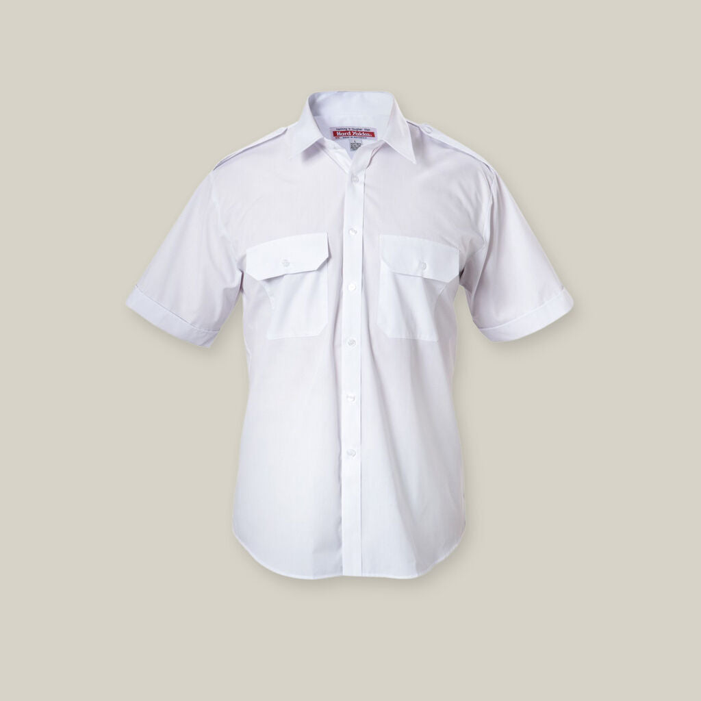 SHORT SLEEVE PERMANENT PRESS SHIRT WITH EPAULETTES