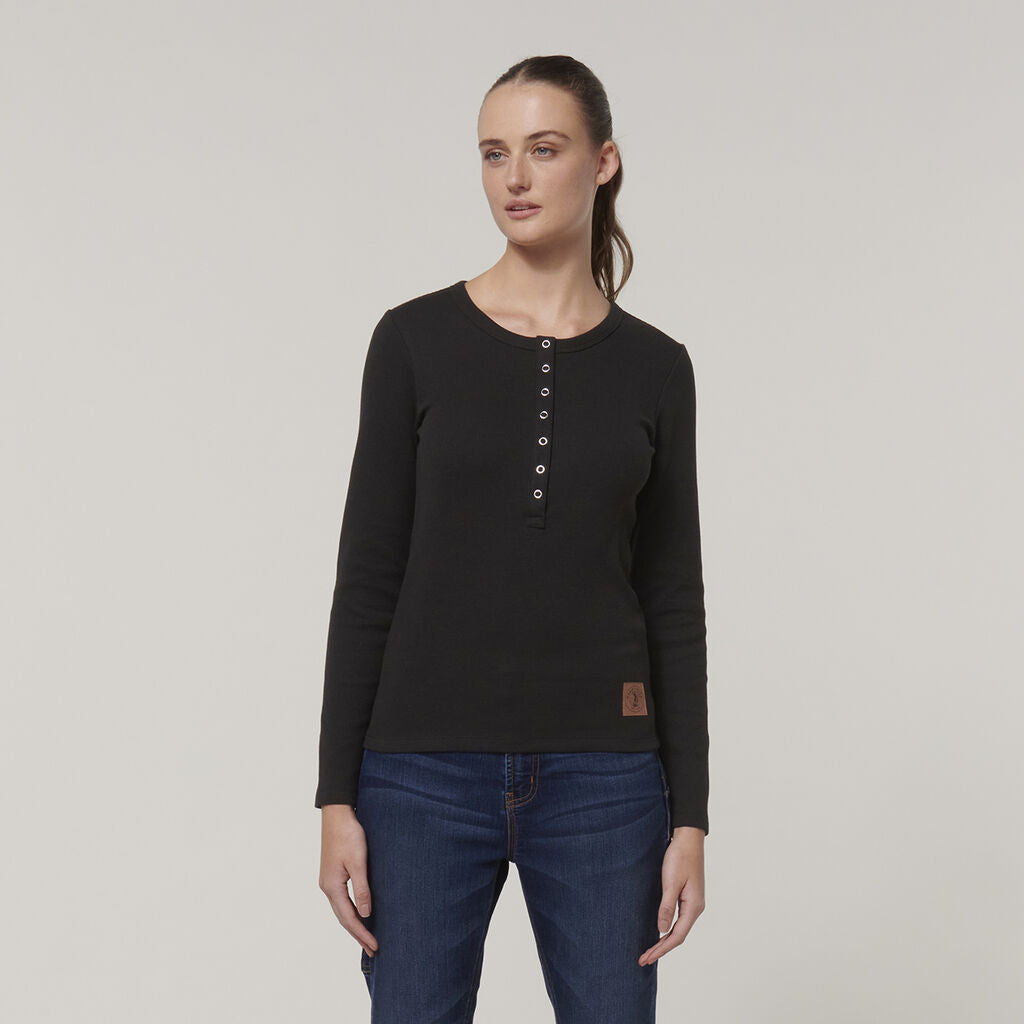 Y08237-Hard Yakka Womens Henley