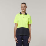 Y08601-Hard Yakka Womens Short Sleeve Hi Vis Polo