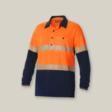 KOOLGEAR HI-VIS 2 TONE TAPED VENTED LONG SLEEVE POLO