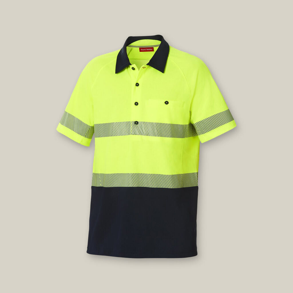 KOOLGEAR HI-VIS 2 TONE TAPED VENTED SHORT SLEEVE POLO