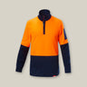 HI-VIS 2 TONE 1/4 ZIP BRUSHED FLEECE JUMPER