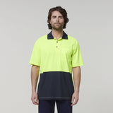 Y19616-Hard Yakka Mens Short Sleeve Hi Vis Polo