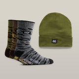 Y22943-Hard Yakka Camo Sock & Beanie Bundle