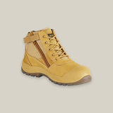 UTILITY ZIP SIDED STEEL TOE SAFETY BOOT - WHEAT-Wheat