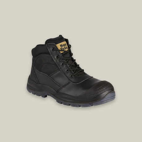 UTILITY ZIP SIDED STEEL TOE SAFETY BOOT - BLACK-Black