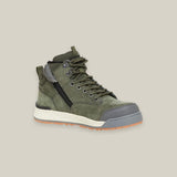 3056 LACE UP & SIDE ZIP STEEL TOE SAFETY BOOT - OLIVE-Olive