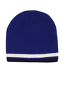 CH63 CONTRAST STRIPE BEANIE