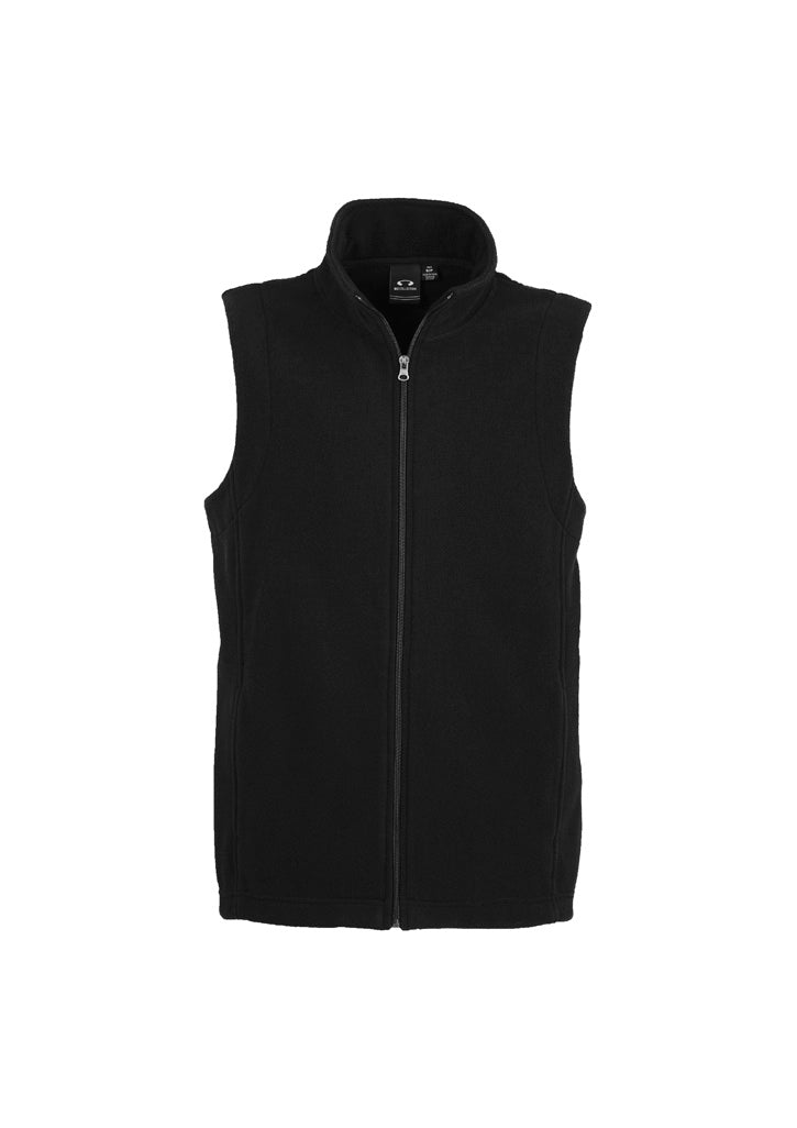 F233MN-Mens Plain Micro Fleece Vest