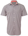 M7330S Men's Gingham Check Short Sleeve Shirt