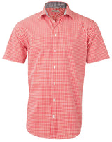 M7330S Men's Gingham Check Short Sleeve Shirt