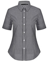 M8300S Ladies' Gingham Check Short Sleeve Shirt