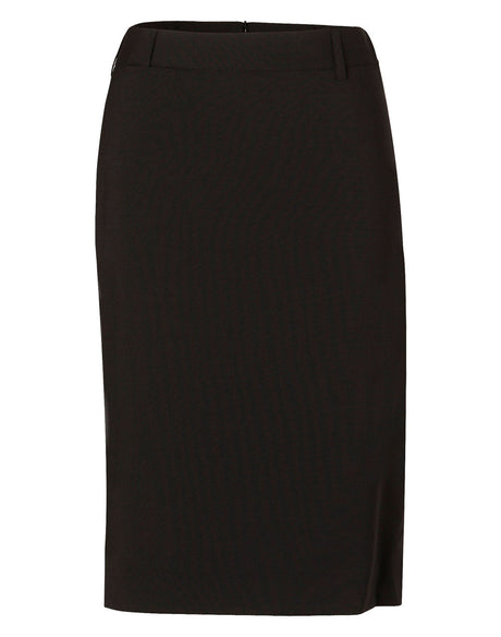 M9470 Women's Wool Blend Stretch Mid Length Lined Pencil Skirt