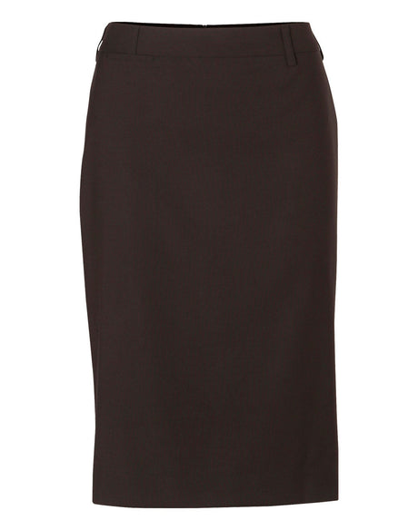 M9471 Women's Poly/Viscose Stretch Mid Length Lined Pencil Skirt