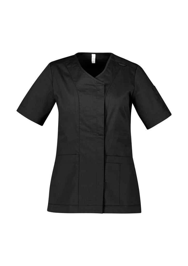 CST240LS-Parks Womens Zip Front Crossover Scrub Top