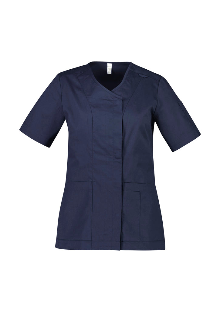 CST240LS-Parks Womens Zip Front Crossover Scrub Top
