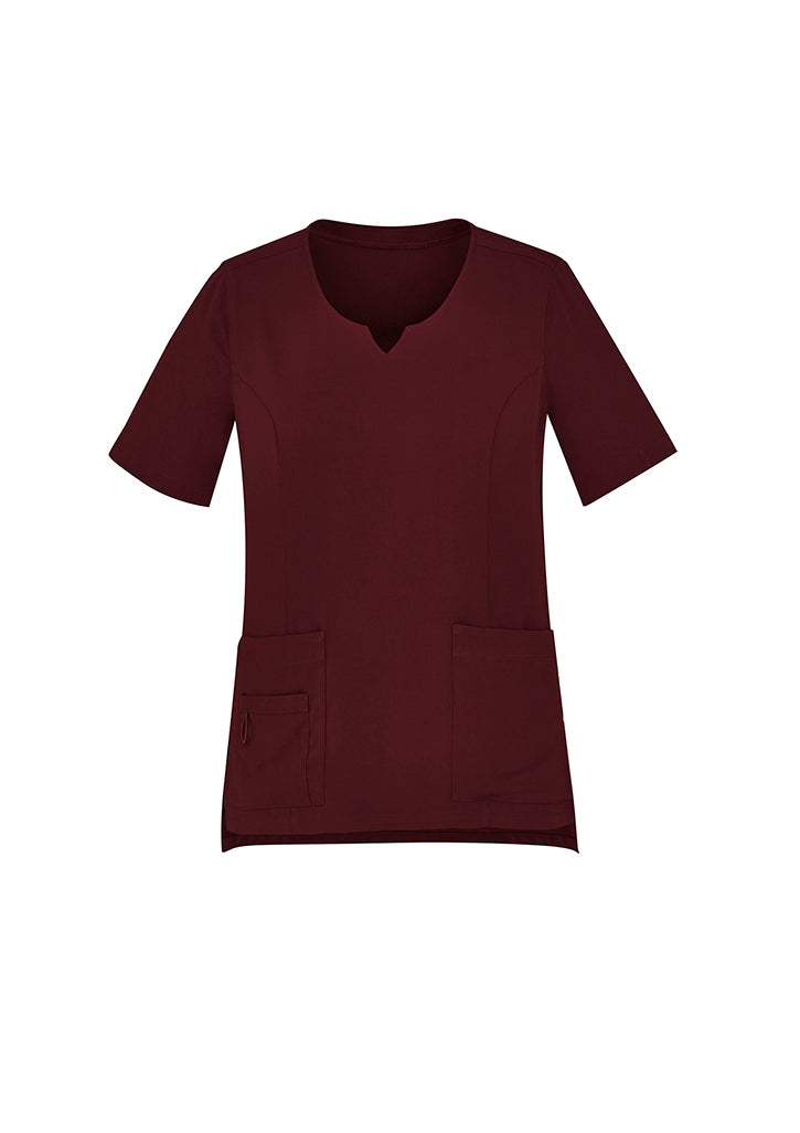 CST942LS-Avery Womens Tailored Fit Round Neck Scrub Top