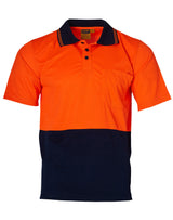 AIW SW01TD HI-VIS SHORT SLEEVE TRUEDRY MICRO-MESH SAFETY POLO