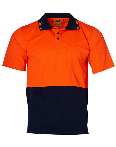 AIW SW01TD HI-VIS SHORT SLEEVE TRUEDRY MICRO-MESH SAFETY POLO