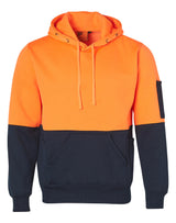 SW38 HI-VIS TWO TONE FLEECY HOODIE UNISEX