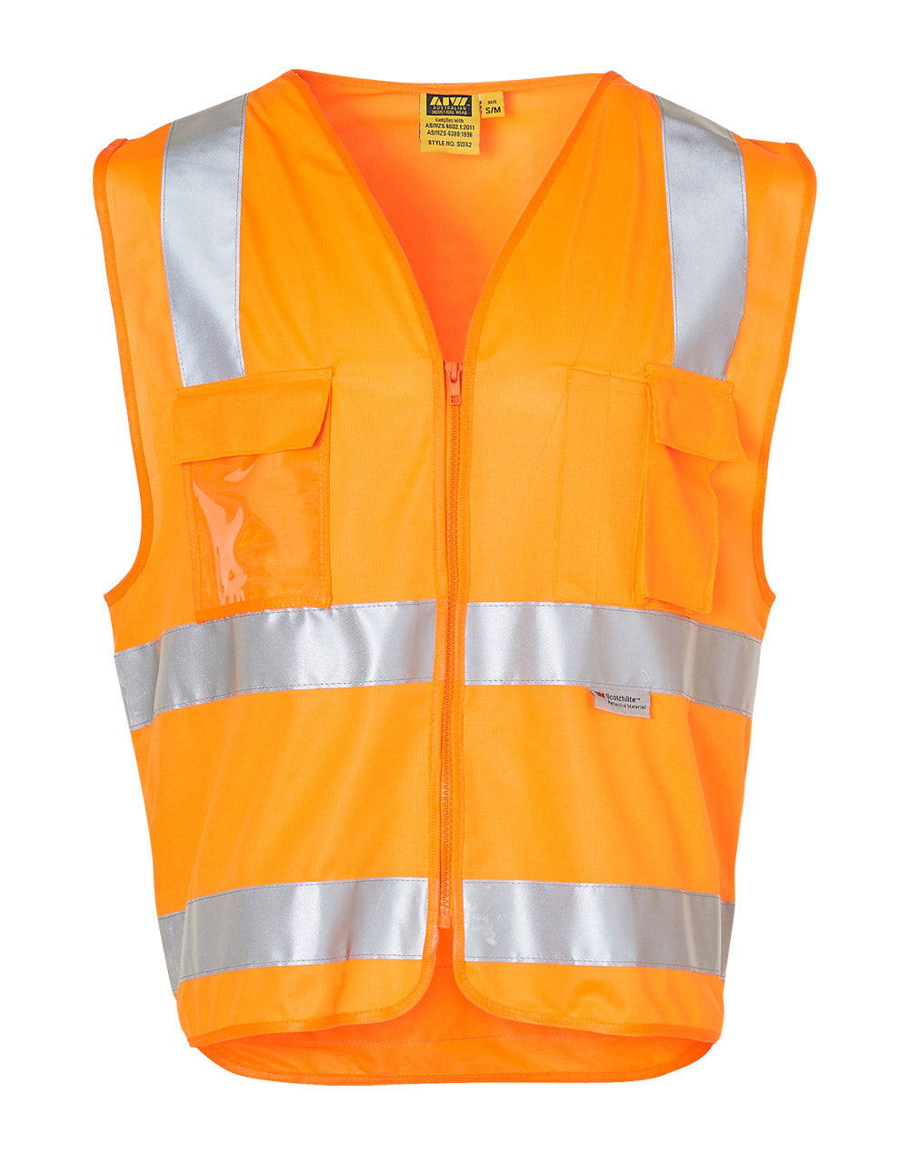 SW42 Hi-Vis SAFETY VEST with ID POCKET & 3M TAPES