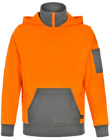 SW78 UNISEX HI VIS ¼ ZIP PREMIUM FLEECE HOODIE