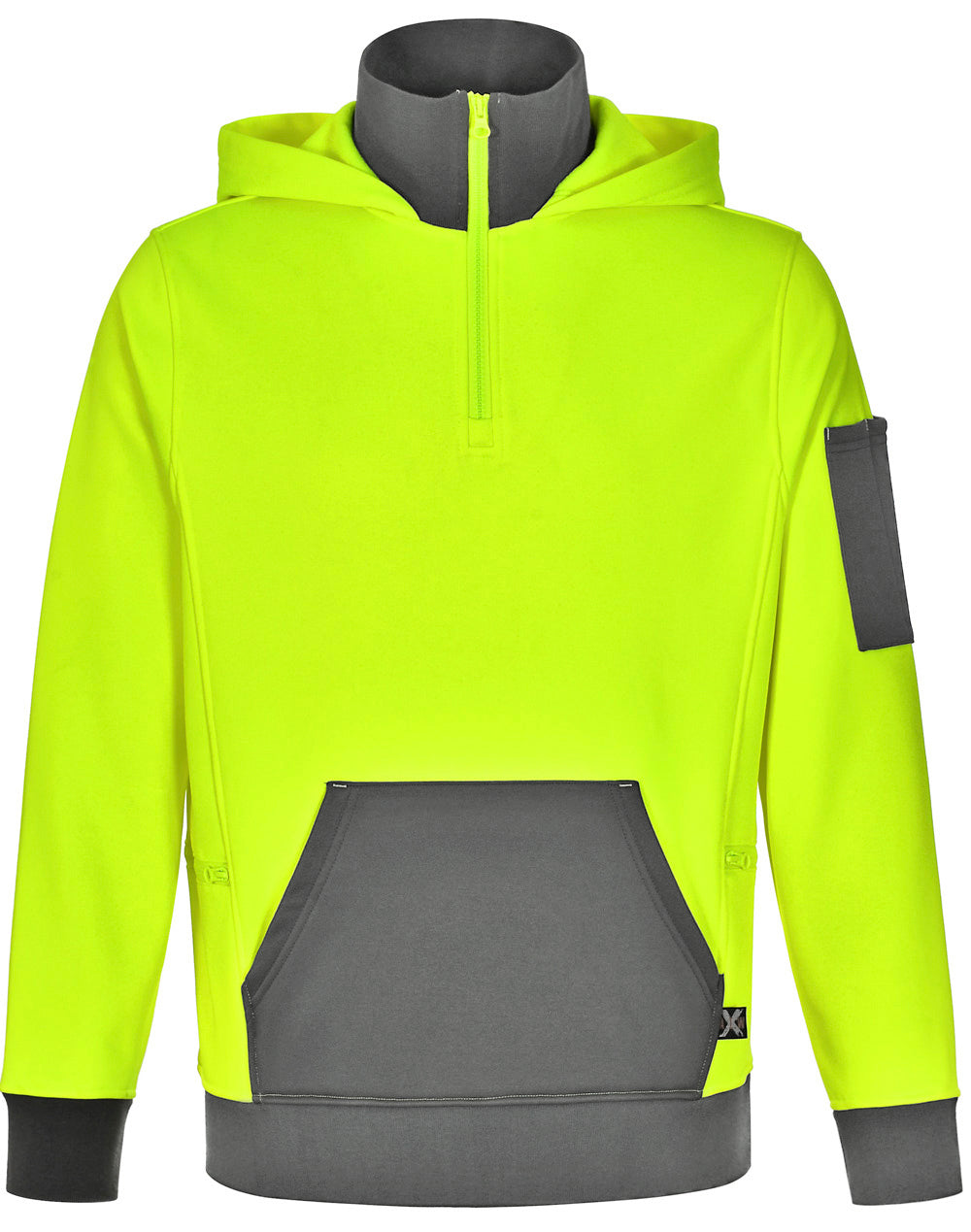 SW78 UNISEX HI VIS ¼ ZIP PREMIUM FLEECE HOODIE