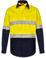 SW83 UNISEX HI VIS COOL-BREEZE SAFETY LS SHIRT (SEGMENTED TAPE)